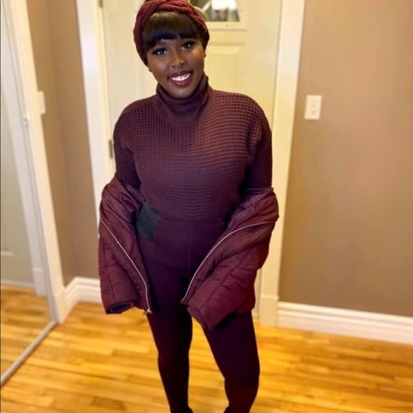 COPY - Selling burgundy women’s large sweater and tights - Picture 2 of 3